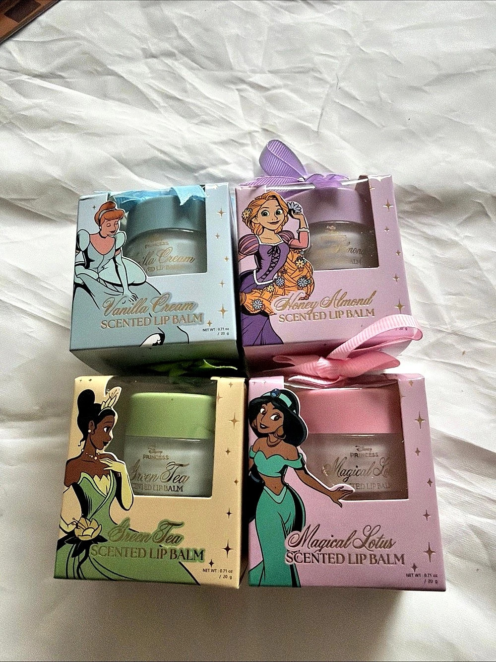 Disney Princess Scented Lip Balm Set 4-Piece Scented Lip Balm Set NWT